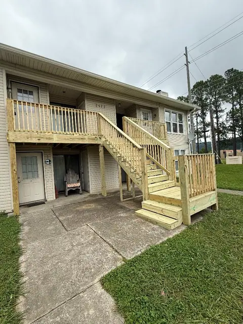 New wood stairs and landing